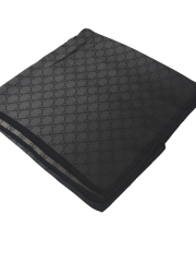 VUAL İPEK ŞAL LOGO DESEN ANTRASİT