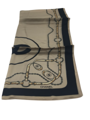 C DESEN KEMERLİ  VUAL İPEK ŞAL VİZON SİYAH