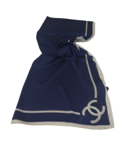 VUAL İPEK ŞAL C DESEN ORTASI BOŞ MODEL LACİVERT