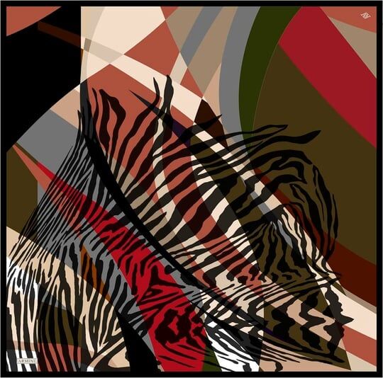 ARMİNE TİVİL İPEK EŞARP NOSTALJİ  8950-53