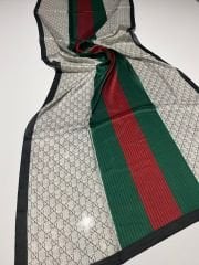 GUCCİ KÜÇÜK G DESEN  VUAL İPEK ŞAL SİYAH