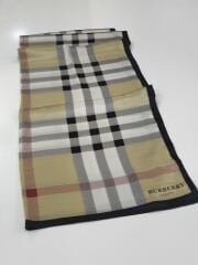 BURBERRY  VUAL İPEK ŞAL SİYAH BEYAZ GOLD