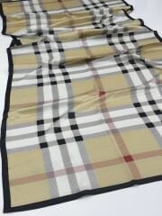 BURBERRY  VUAL İPEK ŞAL SİYAH BEYAZ GOLD