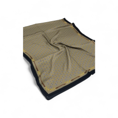 C DESEN  VUAL İPEK ŞAL SİYAH GOLD