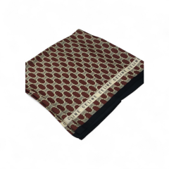 LOGO DESEN  VUAL İPEK ŞAL SİYAH BORDO