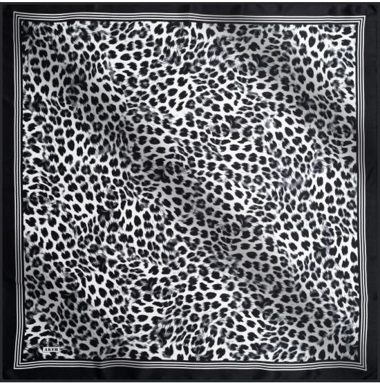 AKER SURA İPEK EŞARP NOSTALJİ LEOPAR DESEN 7984-312