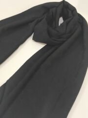 LV MODEL ÇİFT TARAFLI PAMUK JAKARLI ŞAL SİYAH