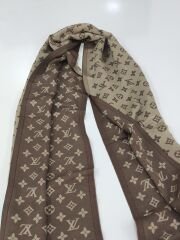 LV MODEL ÇİFT TARAFLI PAMUK JAKARLI ŞAL KAHVE KREM