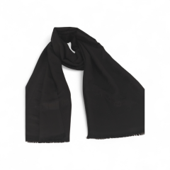GUCCİ ÇİFT TARAFLI PAMUK JAKARLI ŞAL SİYAH