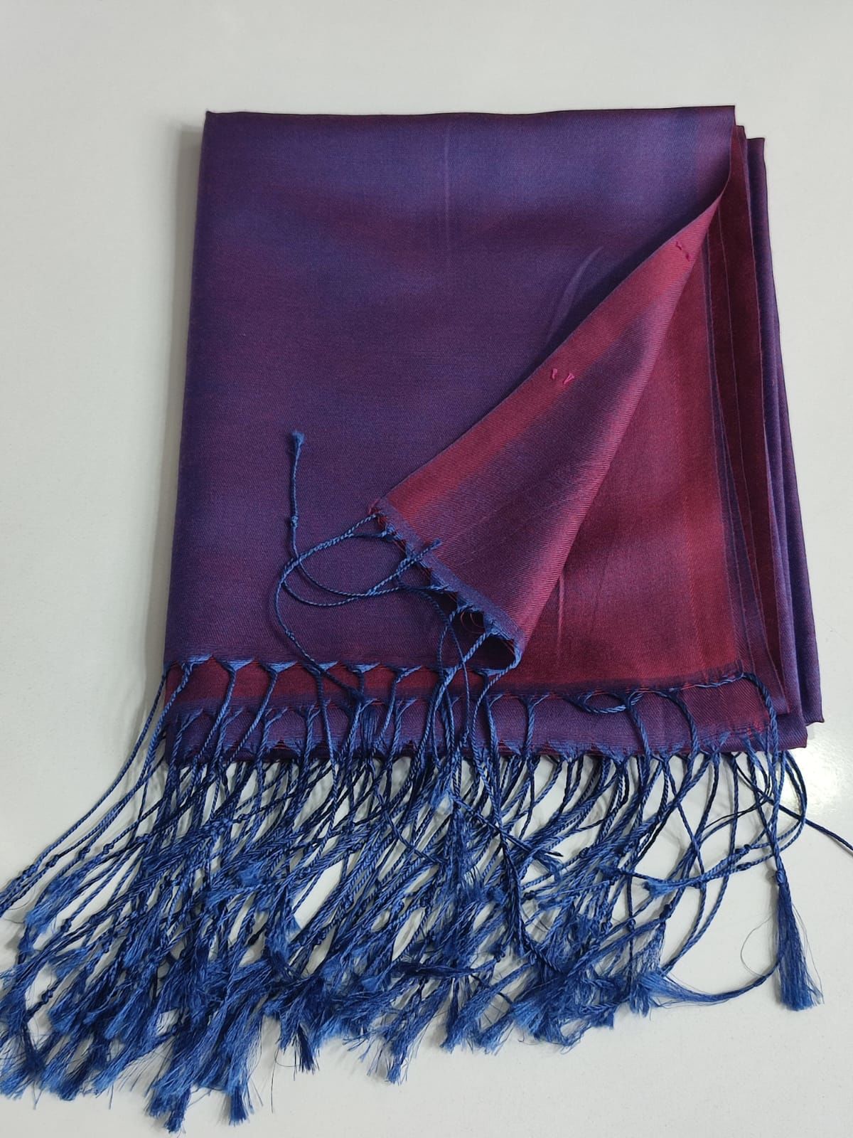 MISIRLI KOZA ŞAL  PETROL BORDO