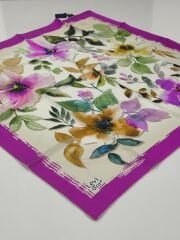 LEVİDOR TİVİL İPEK EŞARP FUŞYA  0490-1