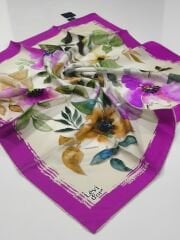 LEVİDOR TİVİL İPEK EŞARP FUŞYA  0490-1