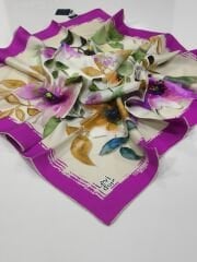 LEVİDOR TİVİL İPEK EŞARP FUŞYA  0490-1