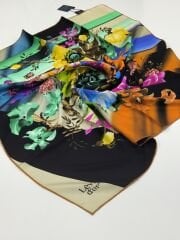 LEVİDOR TİVİL İPEK EŞARP ÇİÇEKLİ 1006-1