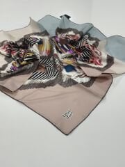 LEVİDOR TİVİL İPEK EŞARP PUDRA 0170-1