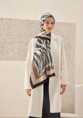 CARDİON MEDİNE İPEĞİ ŞAL TOUCH DESEN VİZON