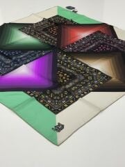 LEVİDOR TİVİL İPEK EŞARP ETNİK DESEN 1005-1