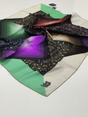 LEVİDOR TİVİL İPEK EŞARP ETNİK DESEN 1005-1