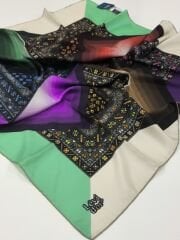 LEVİDOR TİVİL İPEK EŞARP ETNİK DESEN 1005-1