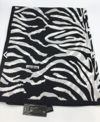 CARDİON MEDİNE İPEĞİ ŞAL ZEBRA DESEN SİYAH