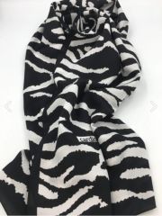 CARDİON MEDİNE İPEĞİ ŞAL ZEBRA DESEN SİYAH