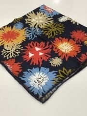 LEVİDOR TİVİL İPEK EŞARP LACİVERT 3587-1