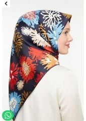 LEVİDOR TİVİL İPEK EŞARP LACİVERT 3587-1