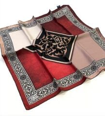 LEVİDOR TİVİL İPEK EŞARP BORDO 3620-1