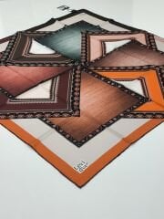 LEVİDOR TİVİL İPEK EŞARP KİREMİT 3619-1