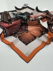 LEVİDOR TİVİL İPEK EŞARP KİREMİT 3619-1