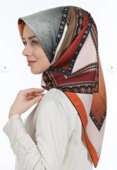 LEVİDOR TİVİL İPEK EŞARP KİREMİT 3619-1