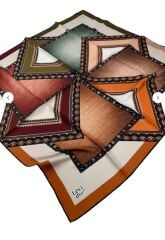 LEVİDOR TİVİL İPEK EŞARP KİREMİT 3619-1