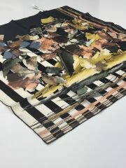 SİLKHOME TİVİL  İPEK EŞARP YEŞİL YAVRUAĞZI PETROL 1002-1