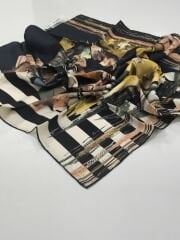 SİLKHOME TİVİL  İPEK EŞARP YEŞİL YAVRUAĞZI PETROL 1002-1