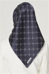 ARMİNE İPEK EŞARP NOSTALJİ 8555-15  KOYU LACİVERT