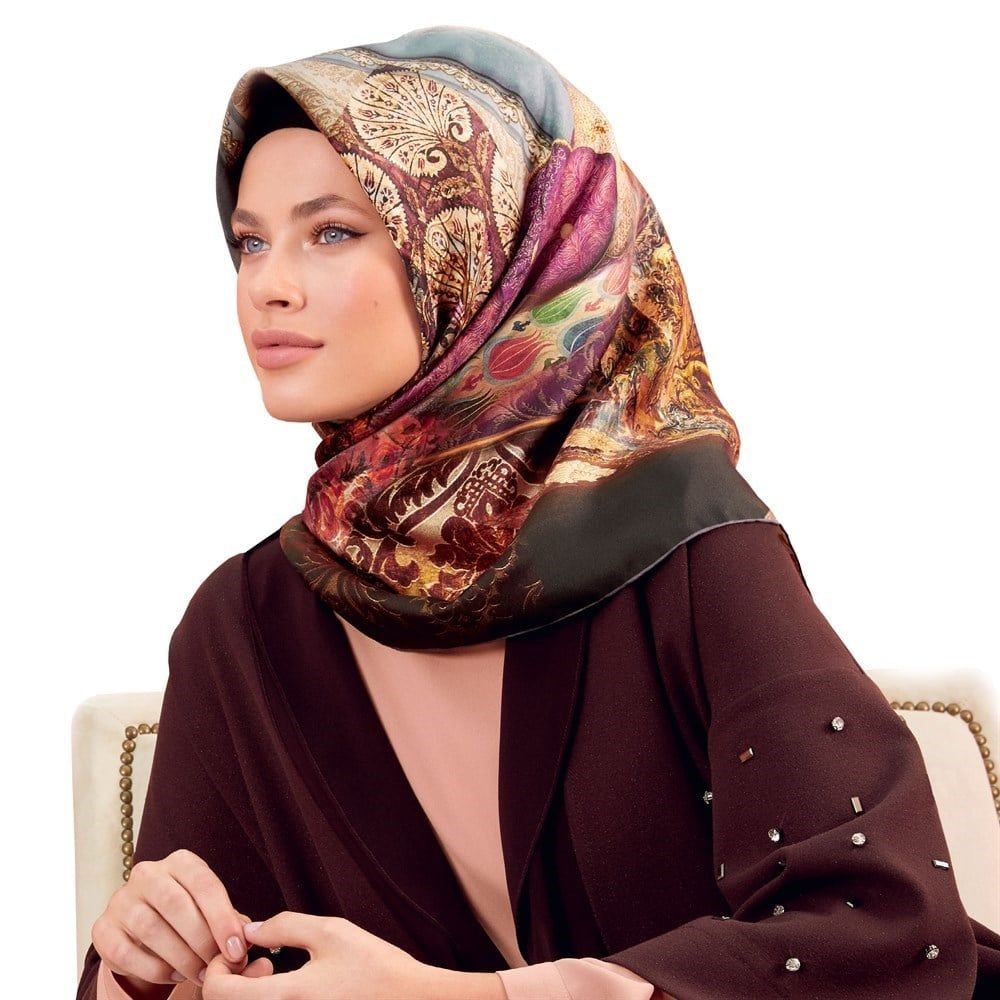 ARMİNE İPEK EŞARP NOSTALJİ 8019-09