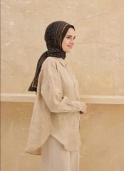 CARDİON MEDİNE İPEĞİ ŞAL MONOGRAM SİYAH GOLD