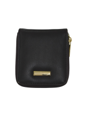 BAYAN YANDAN TAKOZLU CÜZDAN KOYU KAHVERENGİ