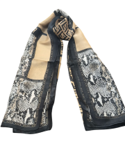 FENDİ VUAL İPEK ŞAL  F DESEN SİYAH  GOLD