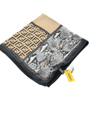 FENDİ VUAL İPEK ŞAL  F DESEN SİYAH  GOLD