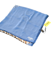 FENDİ VUAL İPEK ŞAL  F BASKILI  DESEN  BEBE MAVİSİ