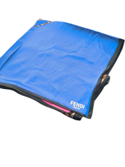 FENDİ VUAL İPEK ŞAL  F BASKILI  DESEN  KOYU MAVİ FUŞYA PEMBE