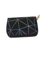 BAYAN CÜZDAN SİYAH  RENKLİ ÇİZGİLİ