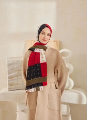 CARDİON MEDİNE İPEĞİ ŞAL ASYA MODEL KIRMIZI
