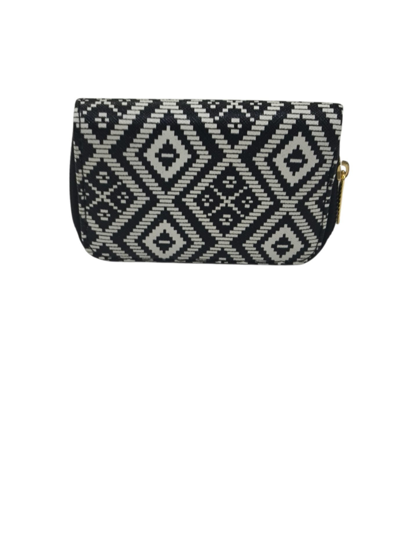 BAYAN CÜZDAN ETNİK DESEN SİYAH BEYAZ