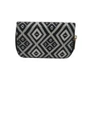 BAYAN CÜZDAN ETNİK DESEN SİYAH BEYAZ