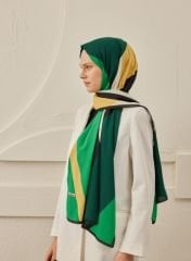 CARDİON MEDİNE İPEĞİ ŞAL BAKLAVA MODEL YEŞİL