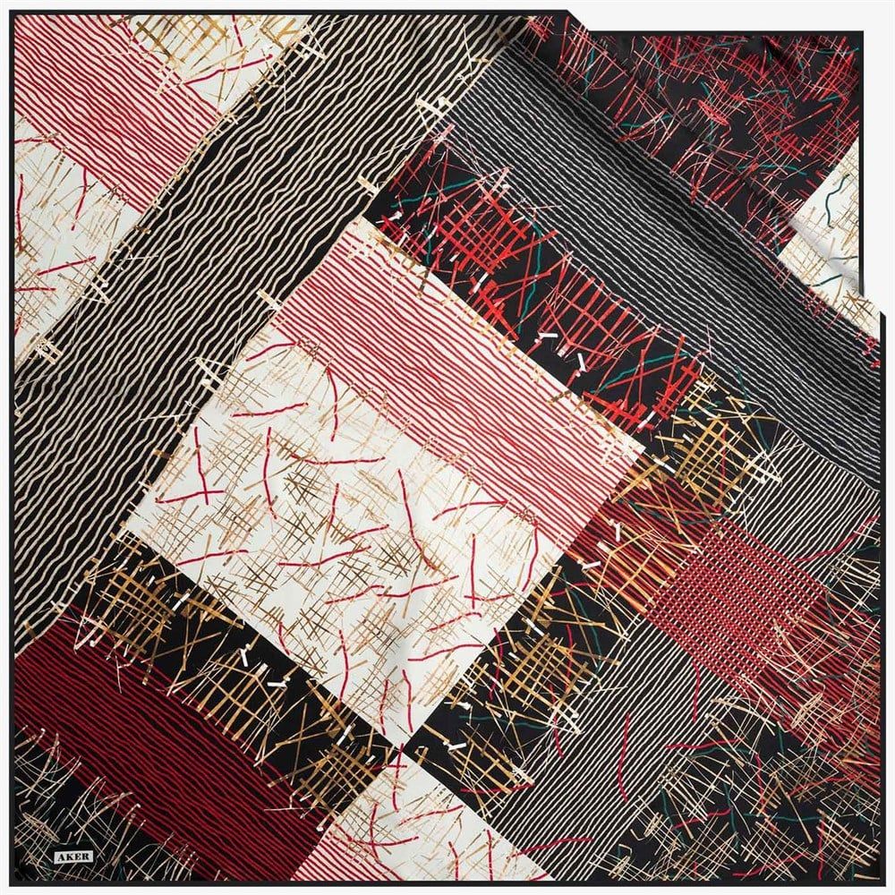 AKER NOSTALJİ SURA İPEK EŞARP 7871-314 BÜYÜK BOY