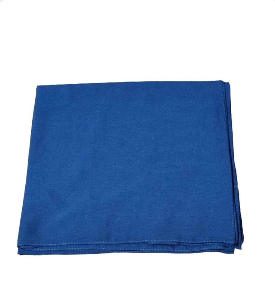 LEVİDOR PAMUK KARE CAZ EŞARP KOYU MAVİ