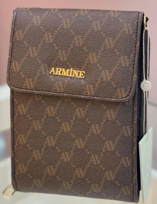 ARMİNE BAYAN ÇANTA 266 KAHVE  NOKTALI